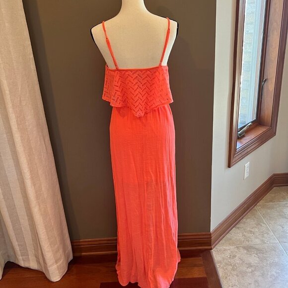 Trixxi Women's Coral/Orange Summer and/or Vacation Dress, Size Medium - Picture 5 of 11